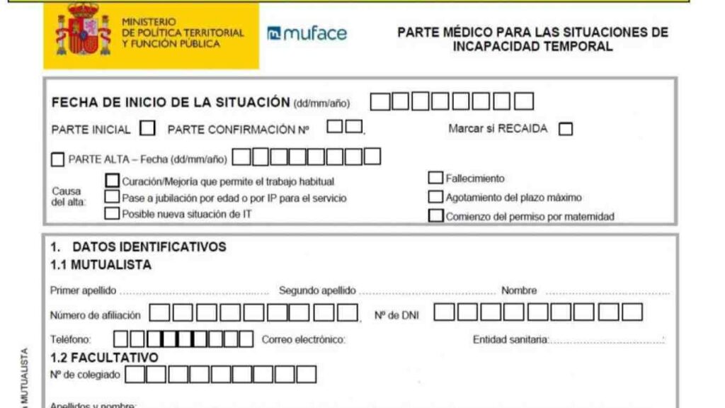 parte de baja medica